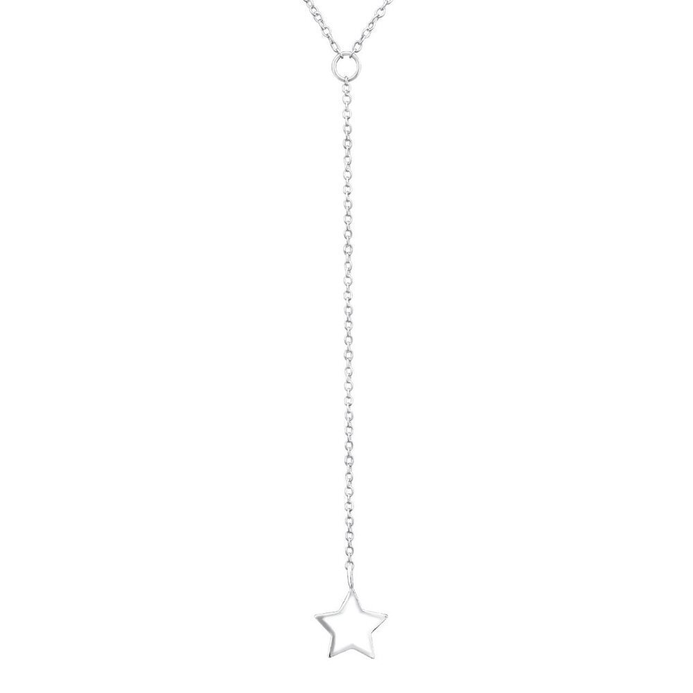 Sterling Silver Star Y Necklace Waterproof